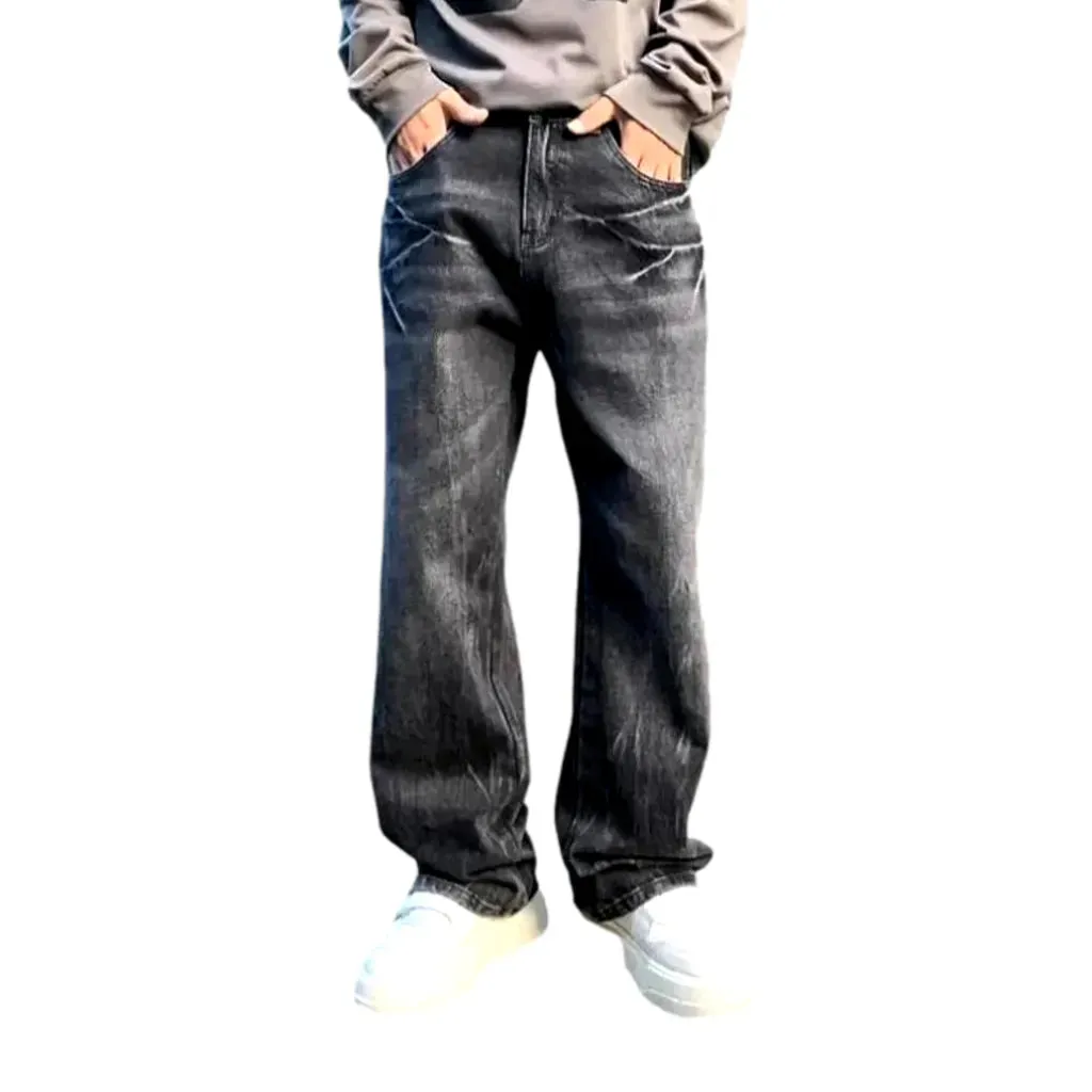 Mid rise baggy vintage jeans for men